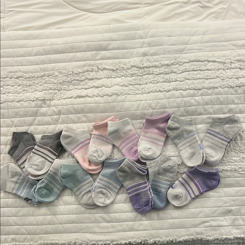 Assorted Colorful Ankle Socks for Toddler Girls
